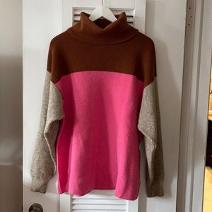 FREE PEOPLE EASY STREET Color Block Sweater